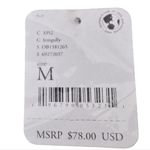 Free People Santa Clara Thermal Oversize Top in Ferngully Size Medium NWT - Picture 9 of 9